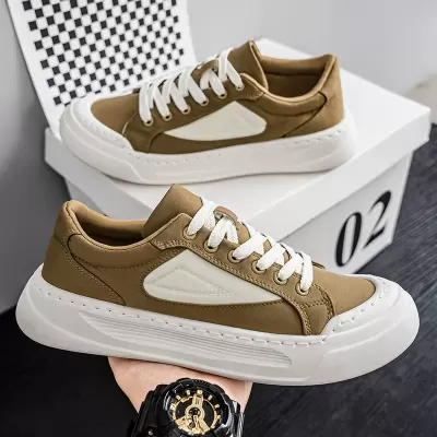 Men's Breathable Canvas Shoes 2026 Winter Low-Top Casual Sneakers Soft Sole Thick Bottom · YANYAN China shoe factory