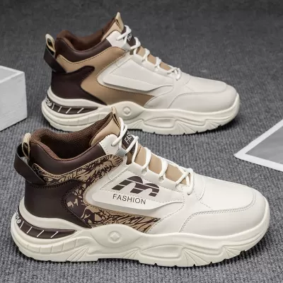Men's Fashion Shoes 2026 Winter High-Top Running Sneakers Youth Trendy Heightening Dad Shoes · YANYAN China shoe factory