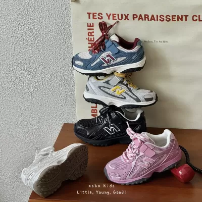 XSHX American Sports Boys Girls Spring Summer Light Running Cushion Anti-Slip Rubber Sole