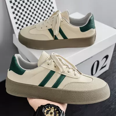 German Training Shoes Men 2026 Winter Niche Design Hong Kong Style Vintage Low-Top Casual Board Shoes · YANYAN China shoe factory