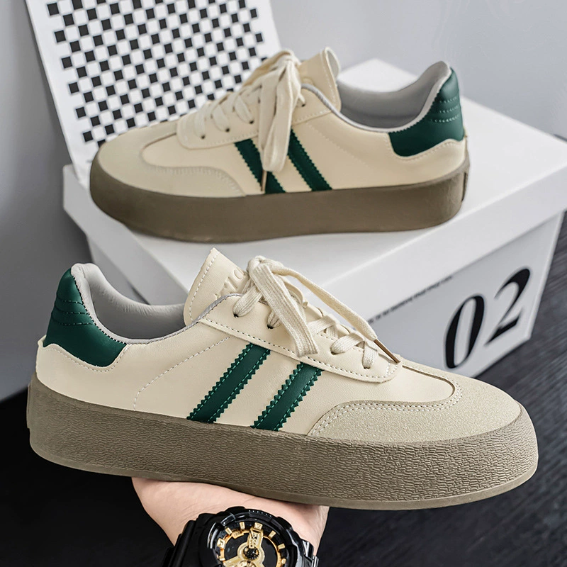 German Training Shoes Men 2026 Winter Niche Design Hong Kong Style Vintage Low-Top Casual Board Shoes