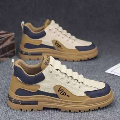 Men's Shoes 2026 Autumn Winter New Trendy Chinese Style Leather Waterproof Casual Running Sneakers · YANYAN China shoe factory