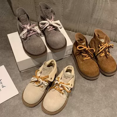 Women's Chunky Round Toe Color Block Double Lace Short Martin Boots Fall · YANYAN China shoe factory