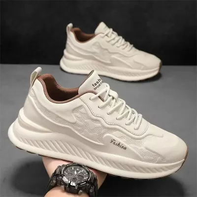 Men's Shoes Spring 2026 New Thick Sole Heightening Casual Running Sneakers Breathable Dad Shoes