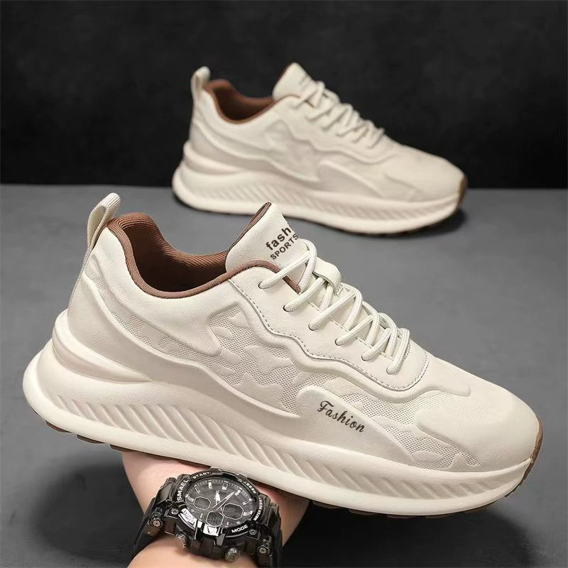 Men's Shoes Spring 2026 New Thick Sole Heightening Casual Running Sneakers Breathable Dad Shoes