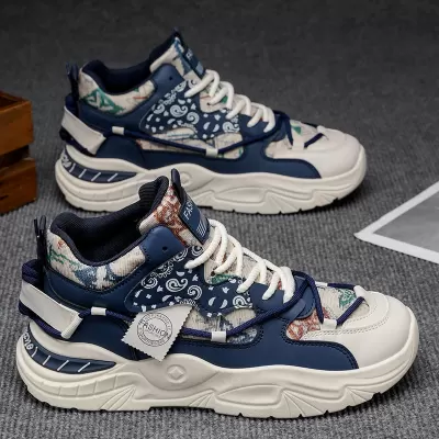 Men's Shoes 2026 New Spring Youth Casual Running Sneakers Students Thick Sole Anti-Slip Dad Fashion Shoes · YANYAN China shoe factory