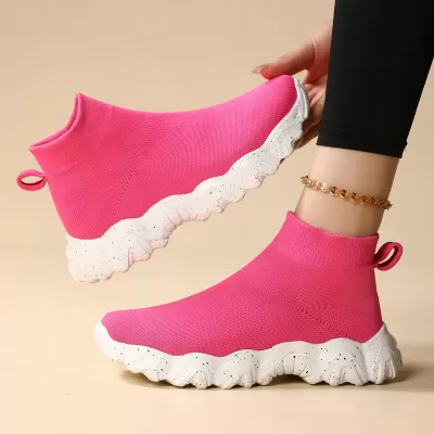 Chaussures chaussettes flyknit pour enfants, slip-on, décontractées, respirantes · YANYAN China shoe factory