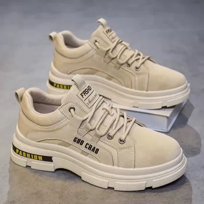 Men's Autumn Winter Thick Sole Work Anti-Slip Wear-Resistant Safety Fashion Shoes 2026 New Martin Boots Student Shoes · YANYAN China shoe factory