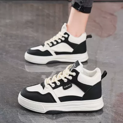 Tênis Brancos Sola Grossa Femininos 2025 Novo Outono Estudante Cano Alto Casual Esportes · YANYAN China shoe factory
