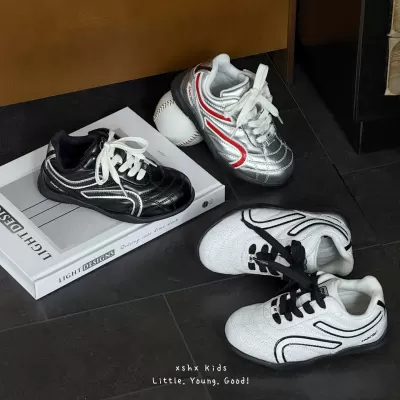 XSHX Nurburgring Racing Shoes Boys Girls Autumn Rubber Anti-Slip Velcro Stable Heel Barefoot