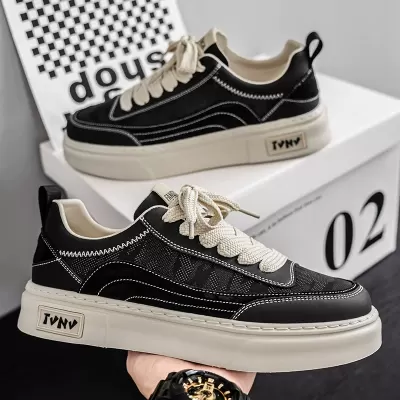 Canvas Men's Shoes Winter Breathable Black Cloth Shoes Camouflage Board Shoes Anti-Slip Heightening Casual Sports Shoes · YANYAN China shoe factory
