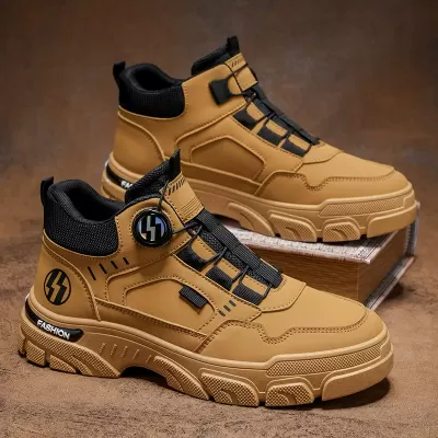 Men's Shoes 2026 New Spring High-Top Wear-Resistant Martin Boots British Style Casual Sports Shoes Anti-Slip Boots