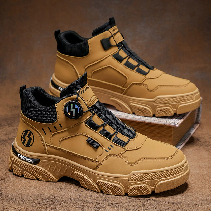 Men's Shoes 2026 New Spring High-Top Wear-Resistant Martin Boots British Style Casual Sports Shoes Anti-Slip Boots
