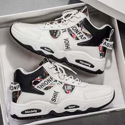 2026 Spring New Men's Breathable High-top Sports Shoes Trendy Casual Thick Sole Dad Shoes · YANYAN China shoe factory