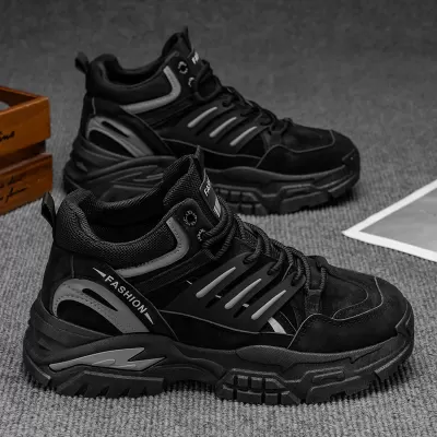 Men's Shoes 2026 New Autumn Casual Trendy Thick Sole Heightening Hiking Martin Sports Dad Shoes