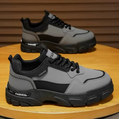 2026 Spring New Trendy Martin Non-slip Work Sports Casual Thick Sole Men's Shoes Outdoor Hiking Boots