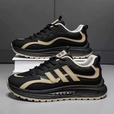 Men's Chunky Dad Sneakers Thick Sole Durable Comfortable Student Sport Shoes 2026 Spring · YANYAN China shoe factory