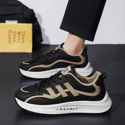 Men's Chunky Dad Sneakers Thick Sole Breathable Student Casual Sport Shoes 2026 Spring · YANYAN China shoe factory