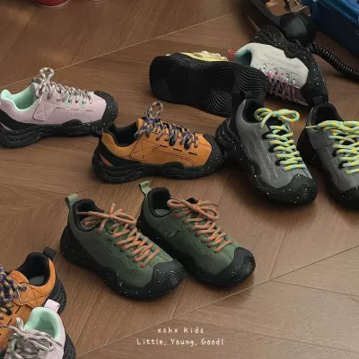 XSHX Mountain Outdoor Boys Girls Professional Outdoor Autumn Winter Cow Suede Velcro Anti-Slip Breathable Warm · YANYAN China shoe factory