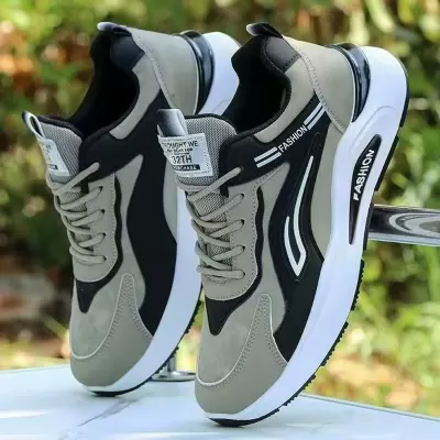Men's Autumn Leather Running Shoes 2026 New Style Anti-Slip Waterproof Sports Shoes · YANYAN China shoe factory