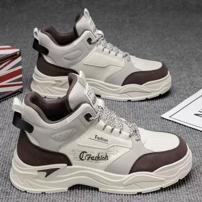 Men's Winter High Top Work Shoes Korean Style Thick Sole Martin Boots Casual Short Boots · YANYAN China shoe factory