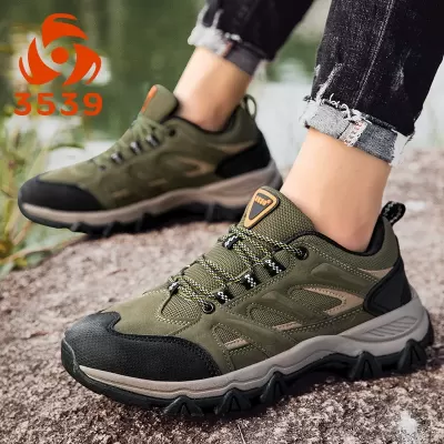 Cross-Border Size 45 Hiking Shoes Men, Breathable Lightweight Anti-Slip Trail Sneakers · YANYAN China shoe factory