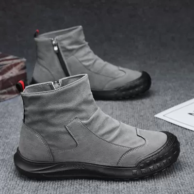 Men's High Top Martin Boots Fall Breathable Fashion Slip Resistant Work Safety Shoes