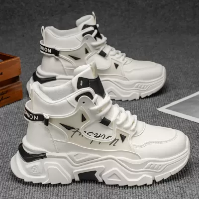 Men's 2026 Spring New High Top Martin Boots Sports Casual White Dad Shoes Trendy