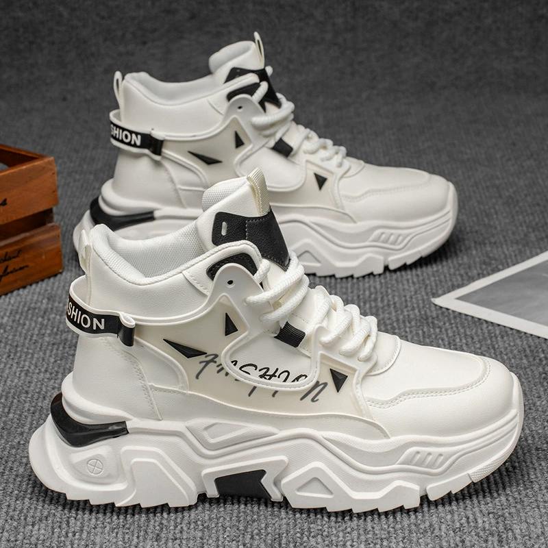 Men's 2026 Spring New High Top Martin Boots Sports Casual White Dad Shoes Trendy
