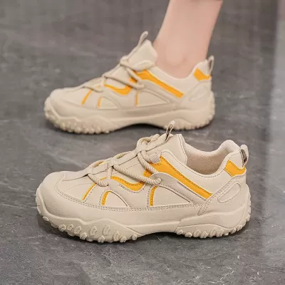 Fall Women's Breathable White Shoes Korean Thick Sole Anti-Slip Casual Sneakers Dad Shoes · YANYAN China shoe factory