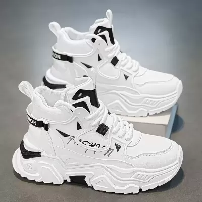 Men's 2026 Spring New High Top Martin Boots Sports Casual White Dad Shoes Trendy