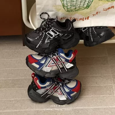 XSHX Optimus Prime Sports Shoes Boys Girls Autumn Winter Cool American Mecha Dad Shoes Heavy Velcro