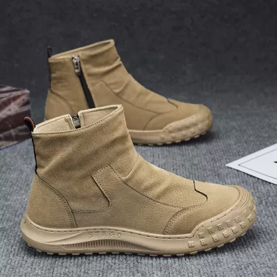 Men's High Top Martin Boots Fall Breathable Fashion Slip Resistant Work Safety Shoes