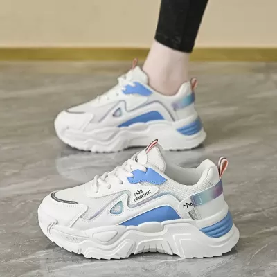 Dad Sneakers Women 2025 Fall Mesh Shoes Korean Thick Sole Casual Sports Shoes · YANYAN China shoe factory