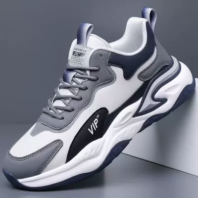 Men's 2026 New Spring Teenager Students Anti-Slip Heightening Soft Sole Casual Running Sports Shoes · YANYAN China shoe factory