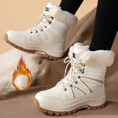 Export Large Size 43 Women's Snow Boots, Winter Warm Fleece Lined Waterproof Cotton Shoes Anti-slip · YANYAN China shoe factory