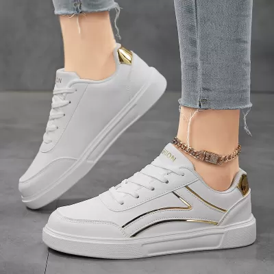 Cross-border Large Size Men's Casual Shoes, Low Top Board Shoes Couple Style Fashion Sneakers White · YANYAN China shoe factory