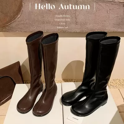 Women's Short Height Long Boots Fall Winter Slim Inner Height Knee High Boots