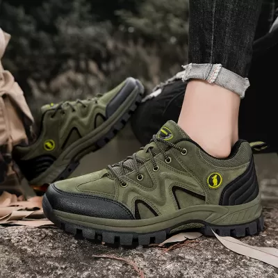 New Outdoor Hiking Shoes for Men, Anti-slip Trail Running Breathable All-terrain Trekking Shoes · YANYAN China shoe factory