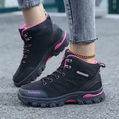 Cross-border Women's Waterproof Anti-slip Hiking Shoes, Low Top Trail Shoes for Outdoor Large Size