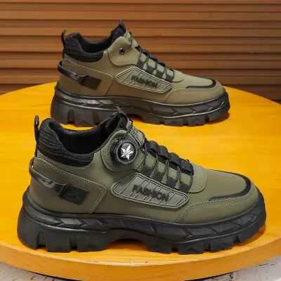 Men's Fall 2025 High Top Fashion Sport Chunky Casual Work Boots Slip Resistant Outdoor Martin Boots