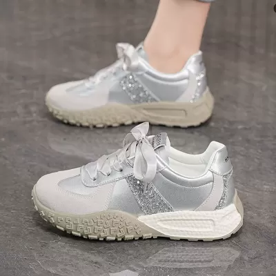German Training Shoes Women Spring Autumn Breathable Korean Thick Sole Height Increase Sports Casual Dad Shoes · YANYAN China shoe factory