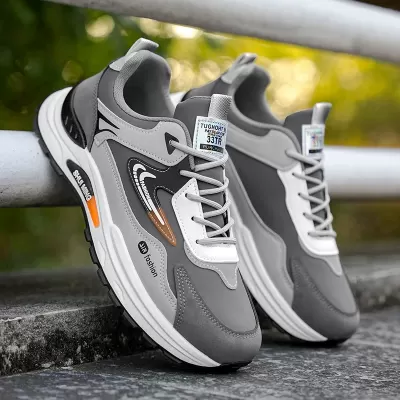 Men's Spring Leather Waterproof Sport Shoes Slip Resistant Durable Fashion Casual Anti Odor Soft Sole · YANYAN China shoe factory