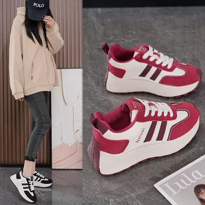 Women's 2025 Fall Breathable Onitsuka Tiger Style Sneakers Thick Sole Chunky Shoes