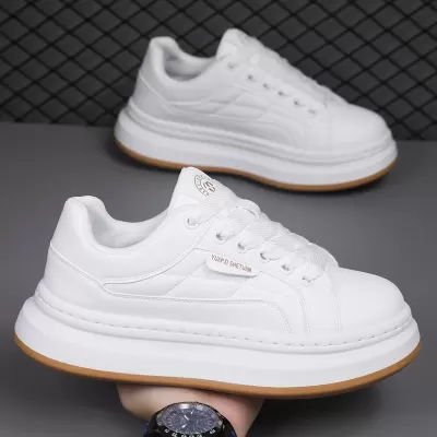 Men's Autumn 2025 New Color Block Sneakers Leather Heightening Casual Shoes 5614 · YANYAN China shoe factory