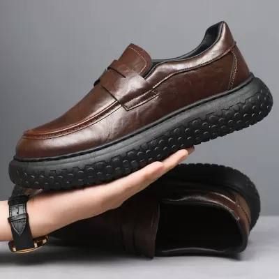 Men's Fashion Casual Loafers Slip-on Leather Retro Shoes Wholesale 5617 · YANYAN China shoe factory