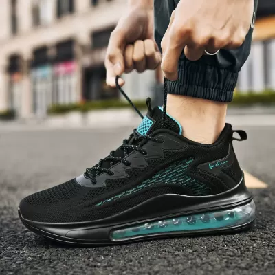 Plus Size 48 Running Shoes New Ultra-Light Breathable Cushion Air Sole Knitted Men's Sneakers · YANYAN China shoe factory