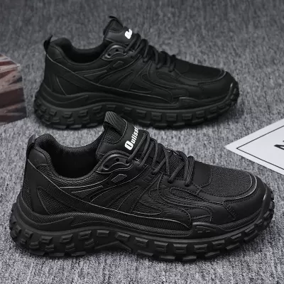 Spring Men's Shoes 2026 New Black Sports Casual Work Waterproof Anti-Slip Wear-Resistant Safety Shoes · YANYAN China shoe factory