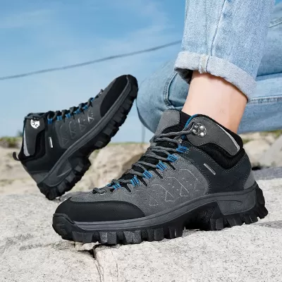 Men's Outdoor Hiking Shoes, Anti-Slip Thick Sole, Durable Trail Running Shoes · YANYAN China shoe factory