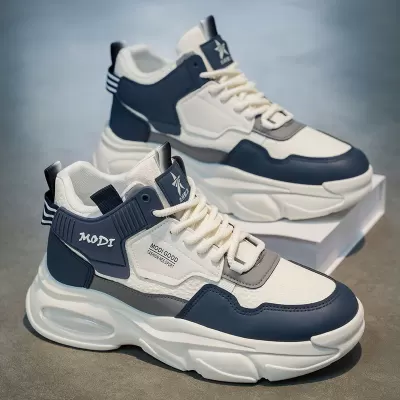 2026 Spring Men's Shoes New Breathable Youth High Top Sports Shoes Fashion Casual Thick Sole Dad Shoes · YANYAN China shoe factory